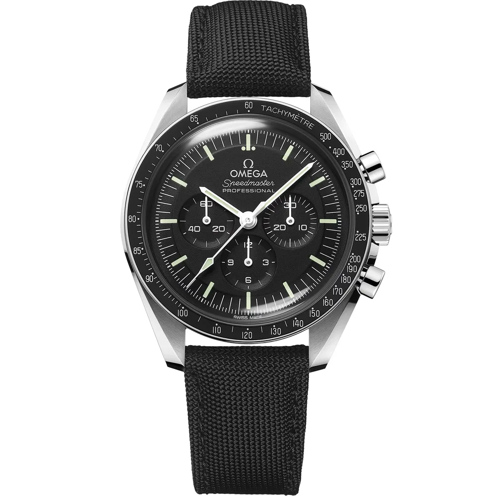 Omega Speedmaster Moonwatch Professional 42 mm, steel on coated nylon fabric strap