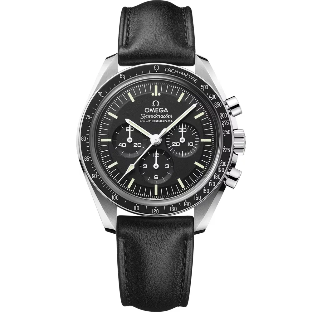 Omega Speedmaster Moonwatch Professional 42 mm, steel on leather strap