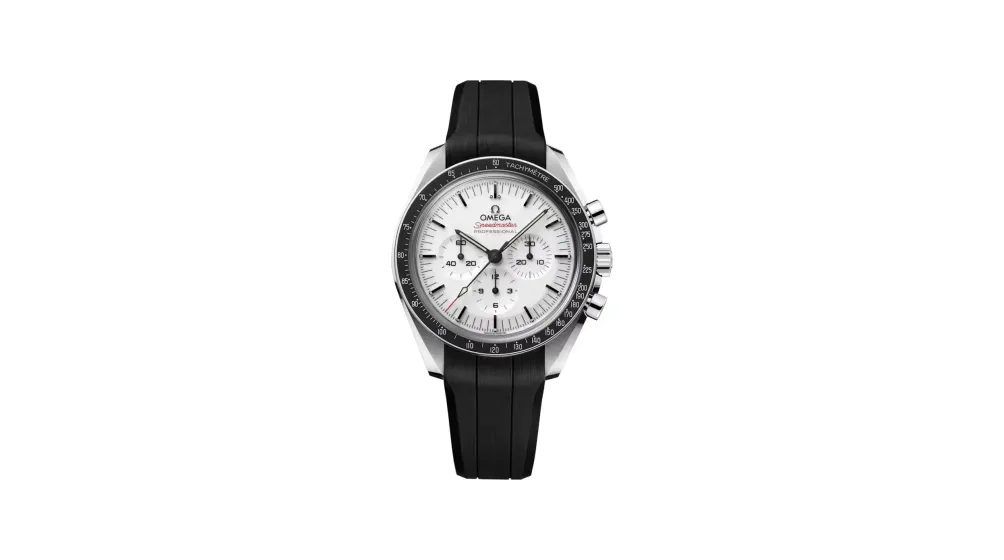 Omega Speedmaster Moonwatch Professional 42 mm, steel on rubber strap