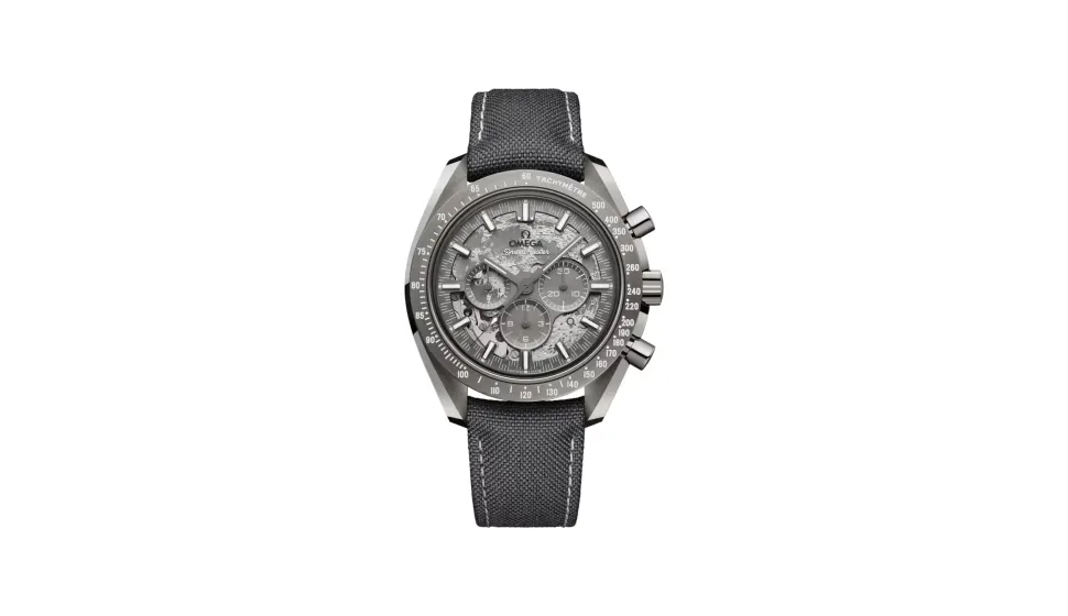 Omega Speedmaster Dark Side of the Moon 44.25 mm, grey ceramic on coated nylon fabric strap