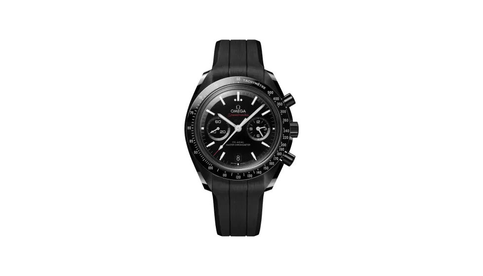 Omega Speedmaster Dark Side of the Moon 44.25 mm, black ceramic on rubber strap