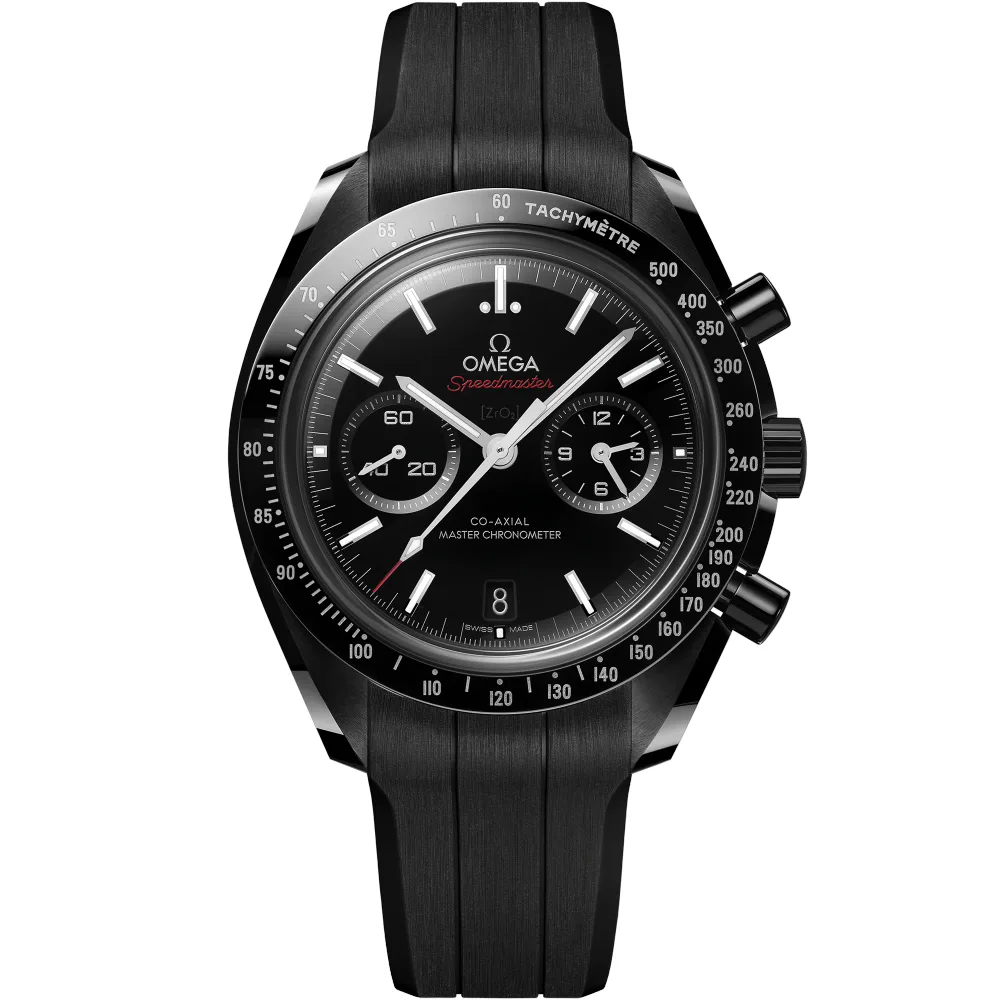 Omega Speedmaster Dark Side of the Moon 44.25 mm, black ceramic on rubber strap