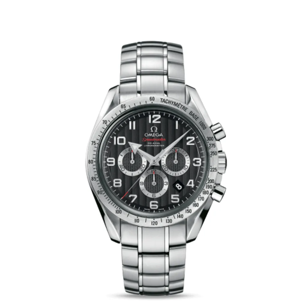 Omega Speedmaster Broad Arrow 44.25 Stainless Steel / Black Stripes / Bracelet