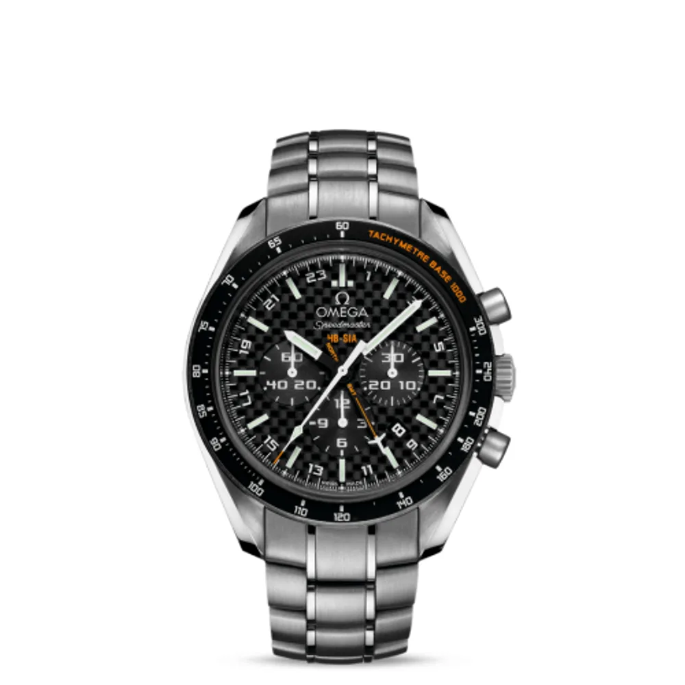 Omega Speedmaster HB-SIA Co-Axial GMT Titanium / Black Carbon / Bracelet