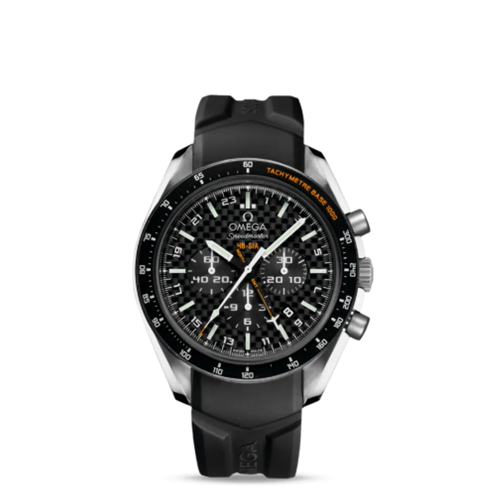 Omega Speedmaster HB-SIA Co-Axial GMT Titanium / Black Carbon / Rubber