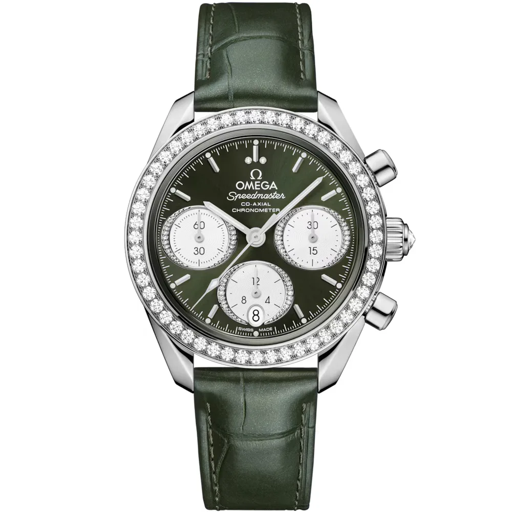 Omega Speedmaster 38 38 mm, steel on alligator