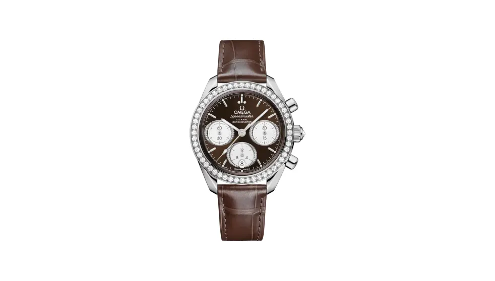 Omega Speedmaster 38 38 mm, steel on alligator
