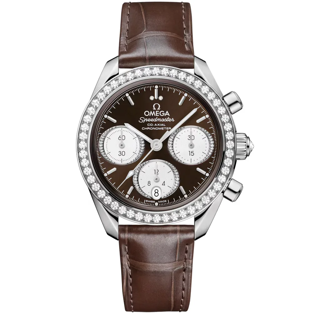 Omega Speedmaster 38 38 mm, steel on alligator