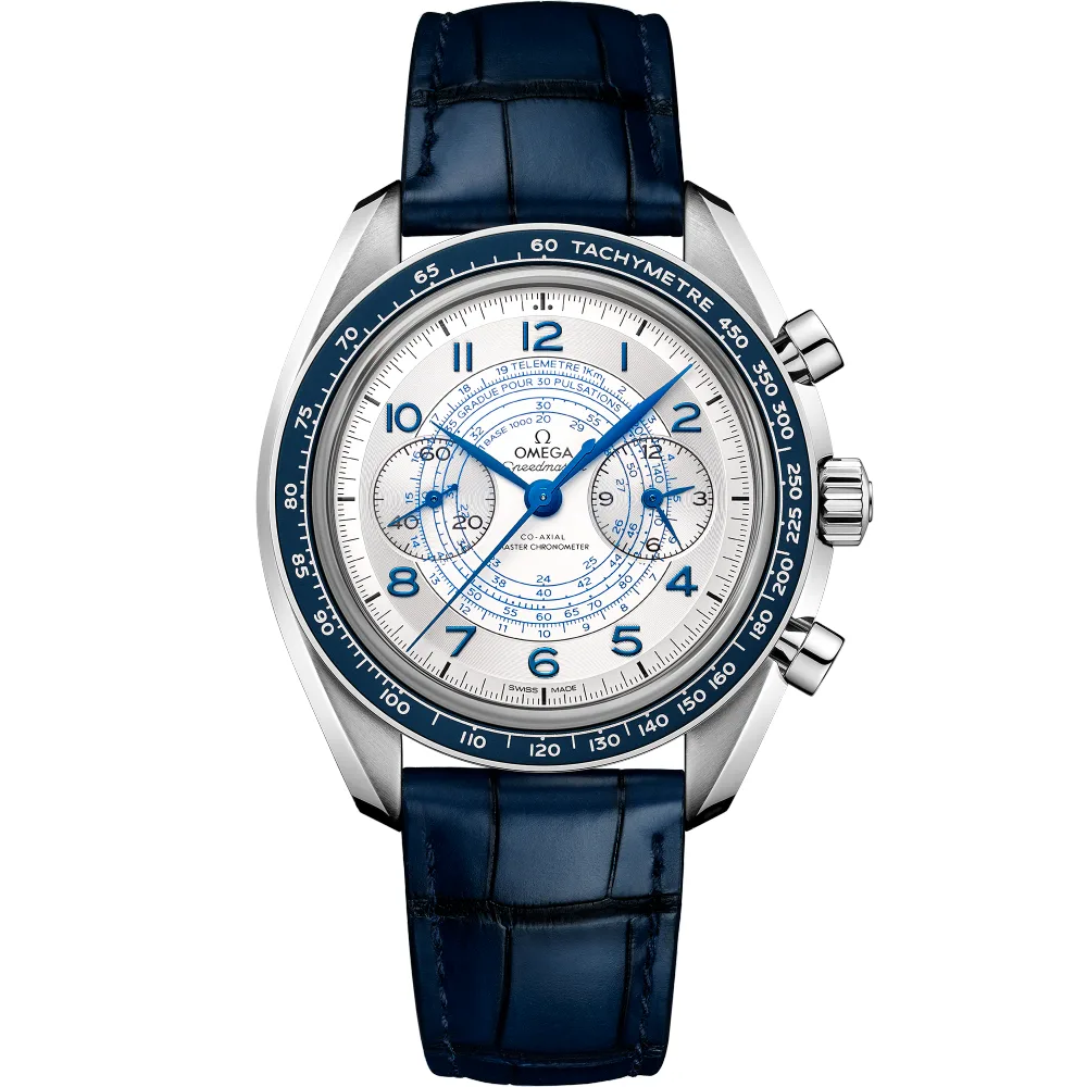 Omega Speedmaster Chronoscope 43 mm, steel on leather strap