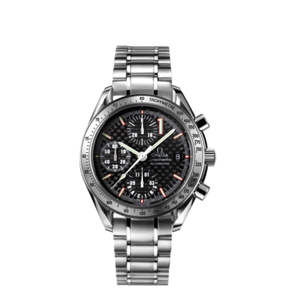 Omega Speedmaster Date 40 Stainless Steel / Carbon / Bracelet / Schumacher 2001