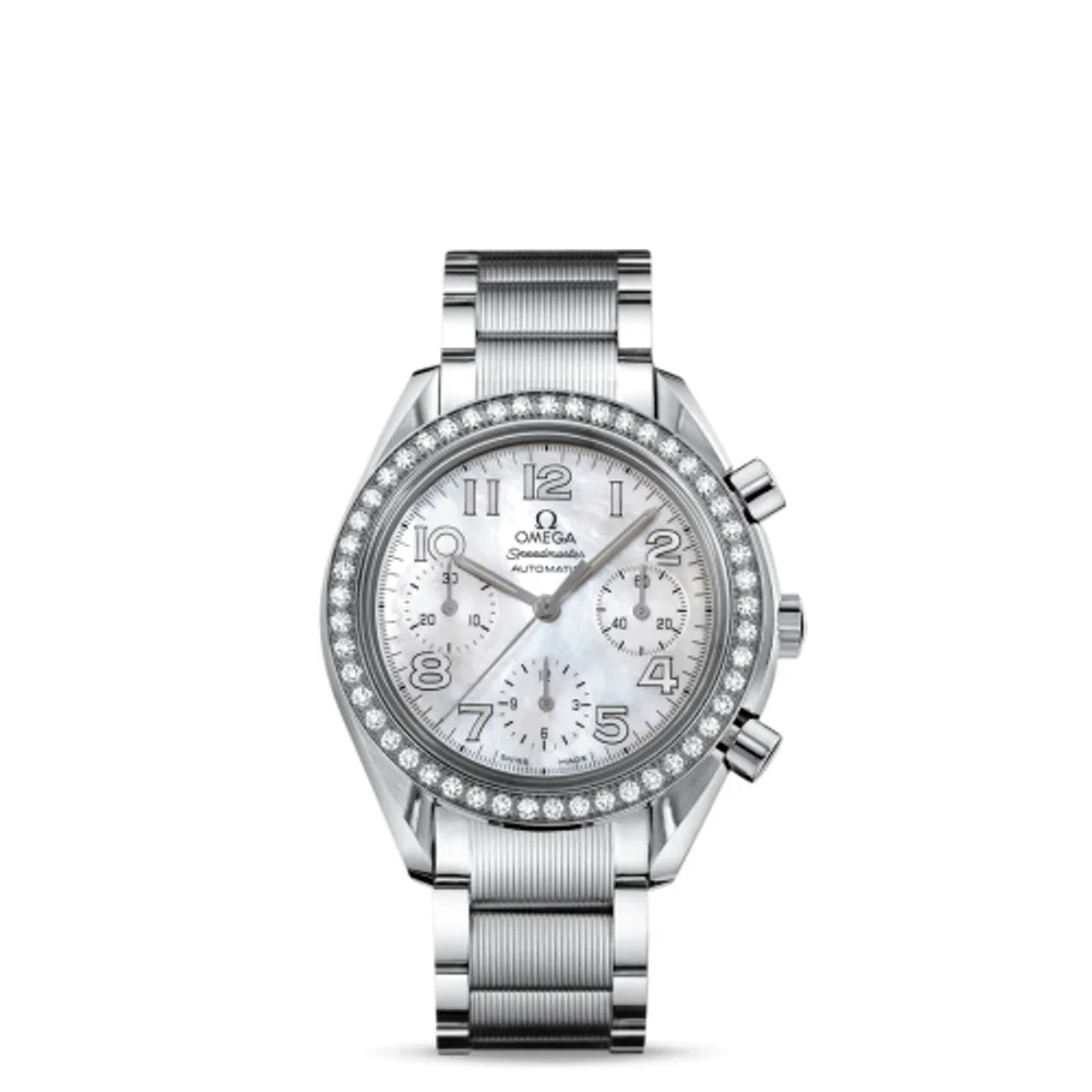 Omega Speedmaster Reduced Ladies Stainless Steel / Diamond / MOP-Silver / Bracelet