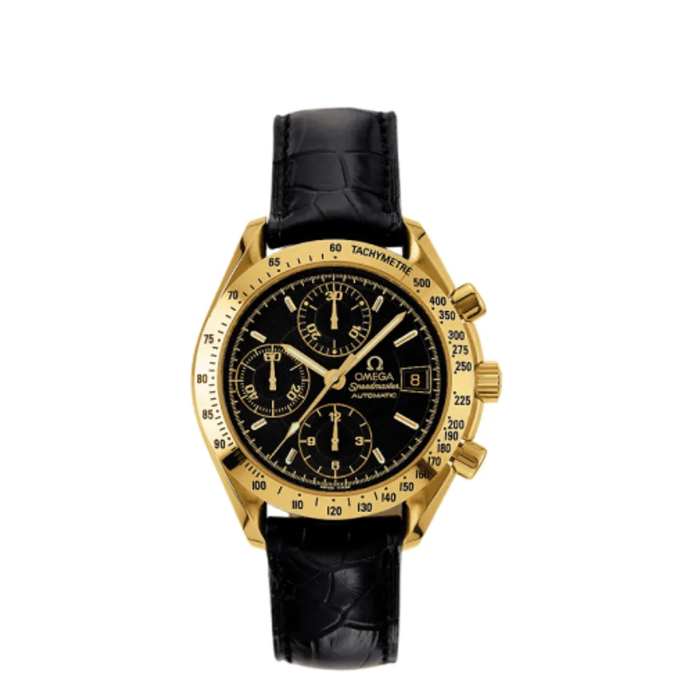 Omega Speedmaster Date 39 Yellow Gold / Black