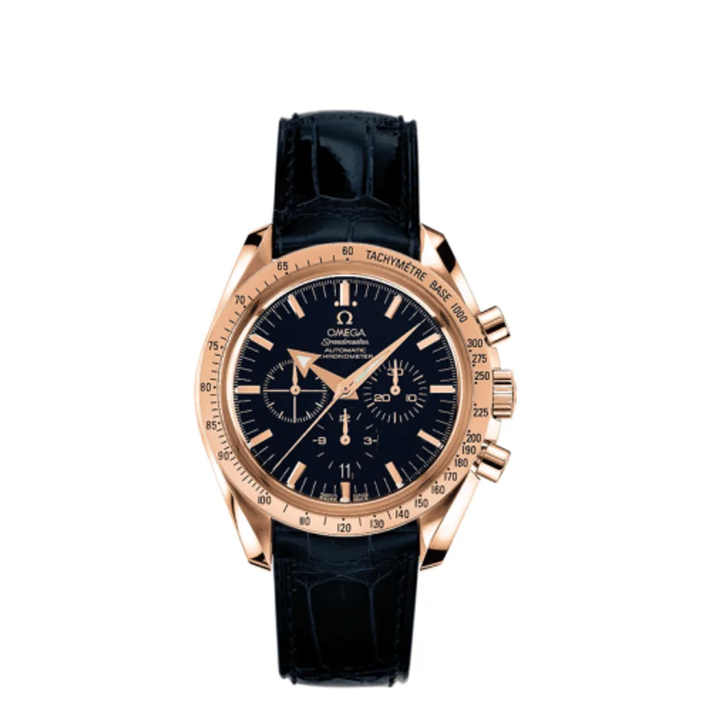 Omega Speedmaster Broad Arrow Red Gold / Blue