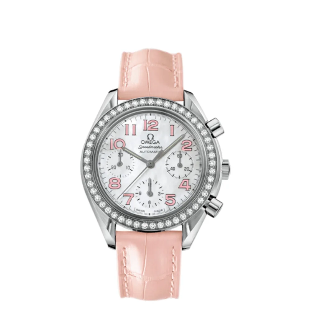 Omega Speedmaster Reduced Ladies Stainless Steel / Diamond / MOP / Pink