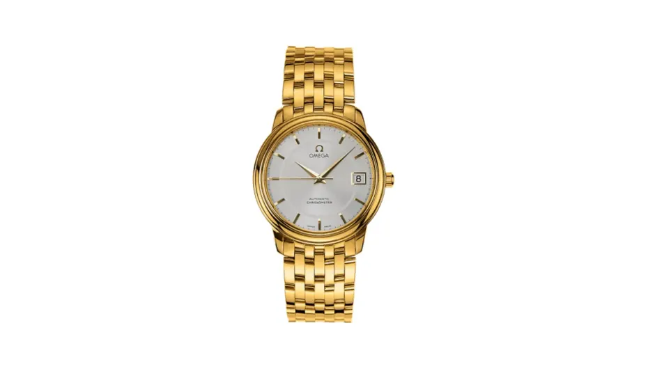 Omega De Ville Prestige Automatic 34.7 Yellow Gold / White / Bracelet