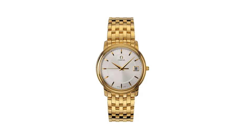 Omega De Ville Prestige Quartz 34.4 Yellow Gold / Silver / Bracelet