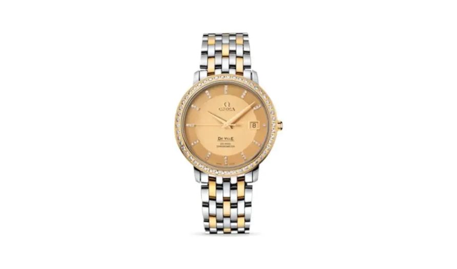 Omega De Ville Prestige Co-Axial 36.5 Stainless Steel / Yellow Gold / Diamond / Bracelet