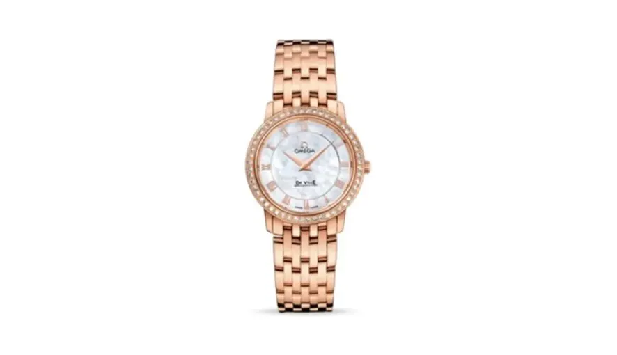 Omega De Ville Prestige Quartz 27 Red Gold / Diamond / MOP / Bracelet