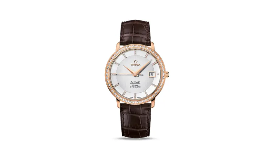 Omega De Ville Prestige Co-Axial 36.5 Red Gold / Diamond