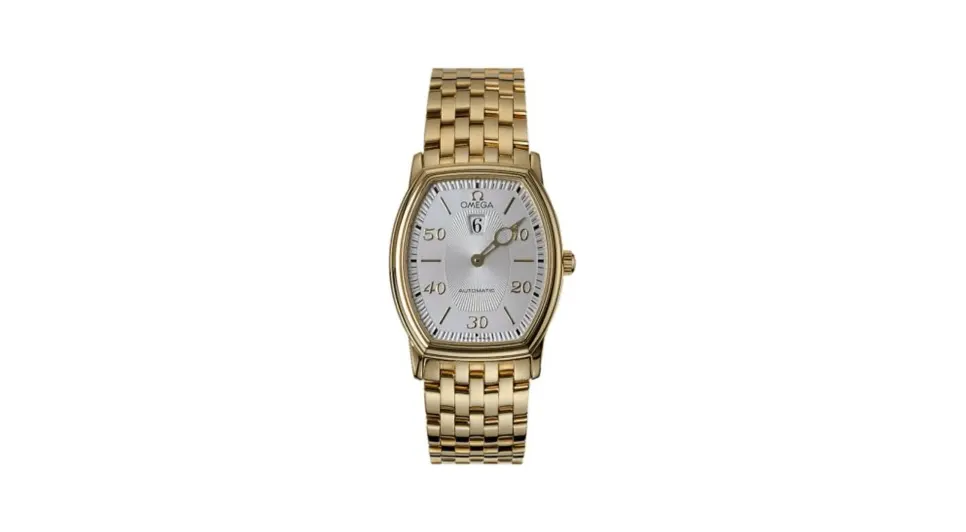 Omega De Ville Tonneau Automatic Jump Hour Yellow Gold / Silver / Bracelet