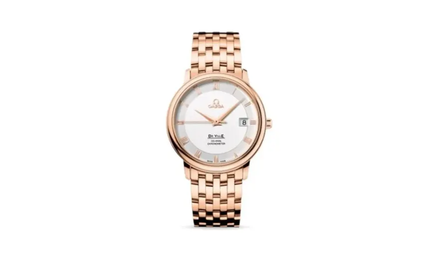 Omega De Ville Prestige Co-Axial 36.5 Red Gold / Silver/ Bracelet