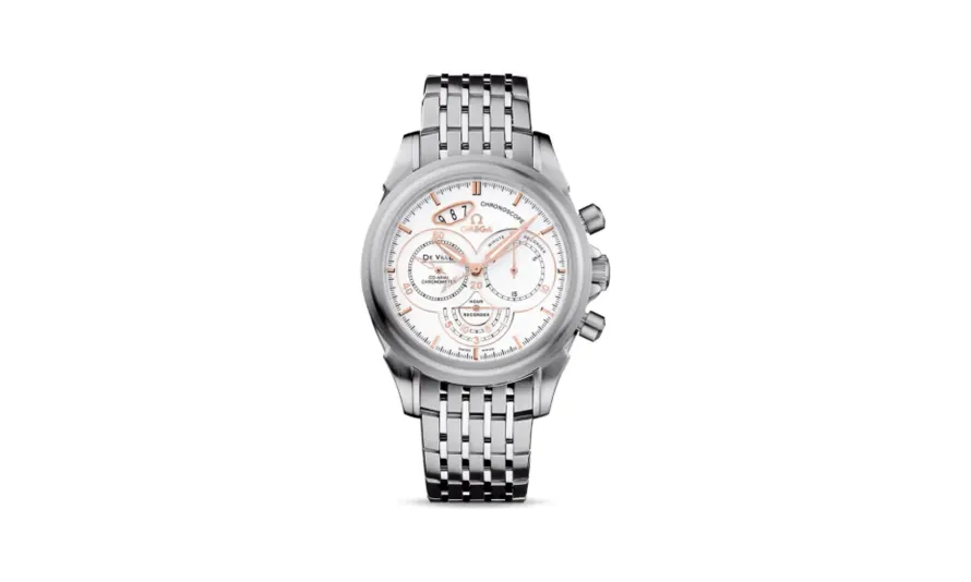 Omega De Ville Co-Axial 41 Chronoscope Stainless Steel / White / Bracelet / St. Moritz