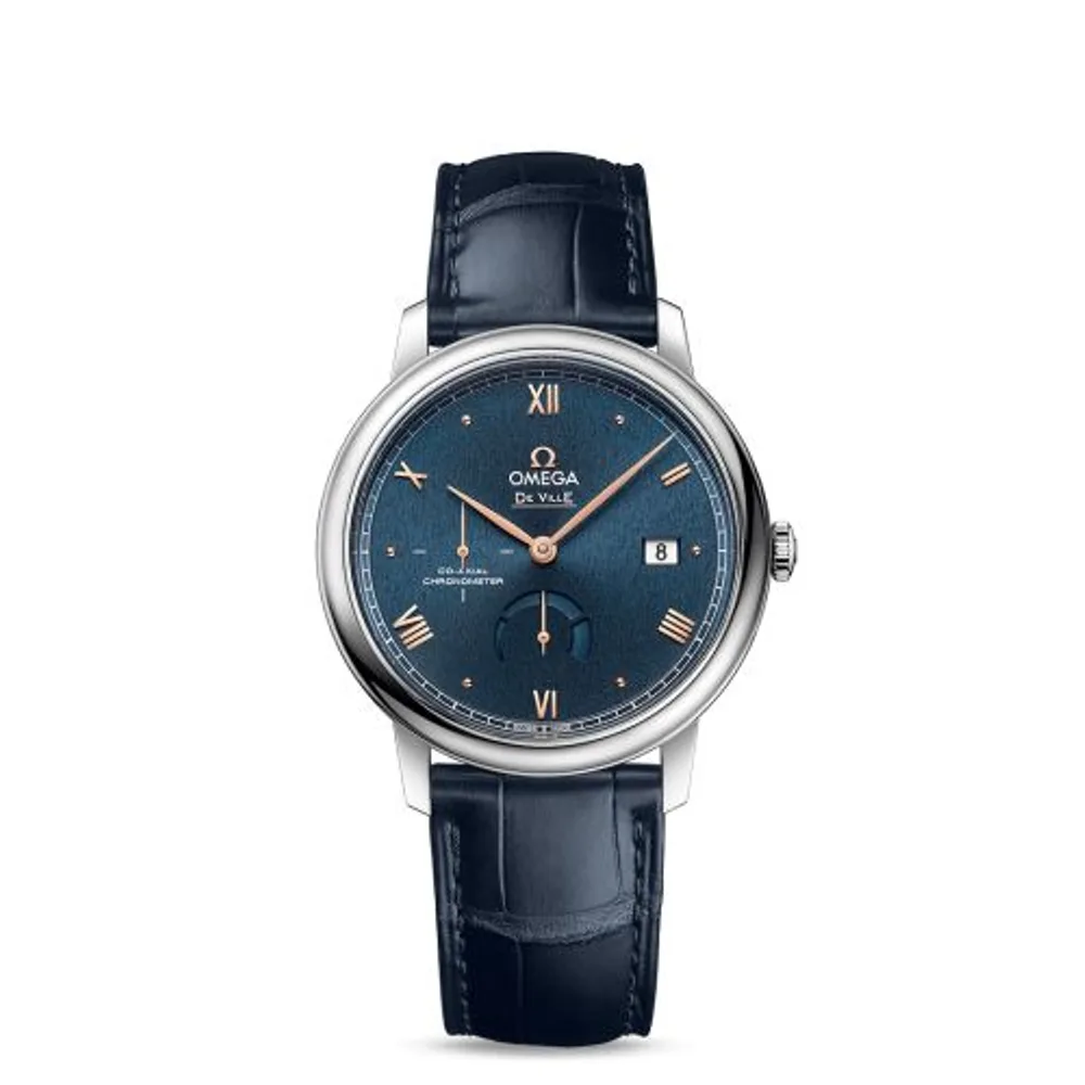 Omega De Ville Prestige Co-Axial 39.5 Power Reserve Stainless Steel / Blue Sunburst