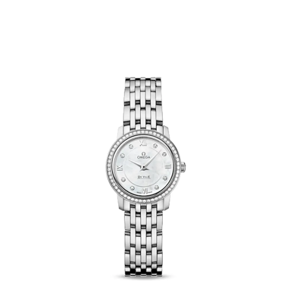 Omega De Ville Prestige Quartz 24.4 Stainless Steel / Diamond / Bracelet