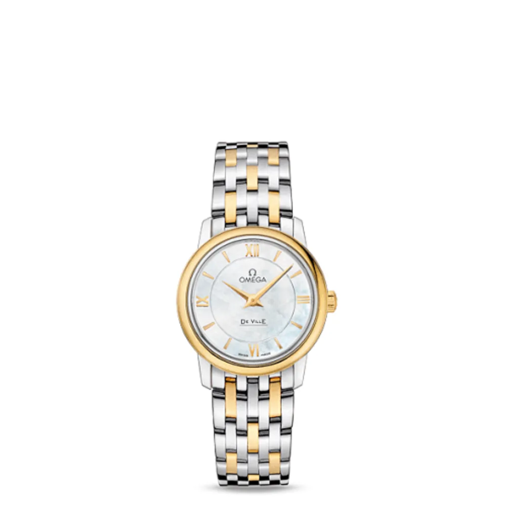 Omega De Ville Prestige Quartz 27.4 Stainless Stainless Steel / Yellow Gold / MOP / Bracelet