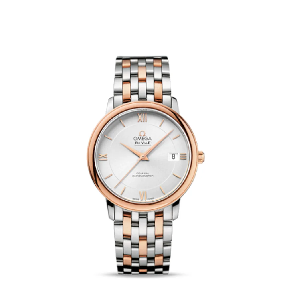 Omega De Ville Prestige Co-Axial 36.8 Stainless Steel / Red Gold / Silver / Bracelet