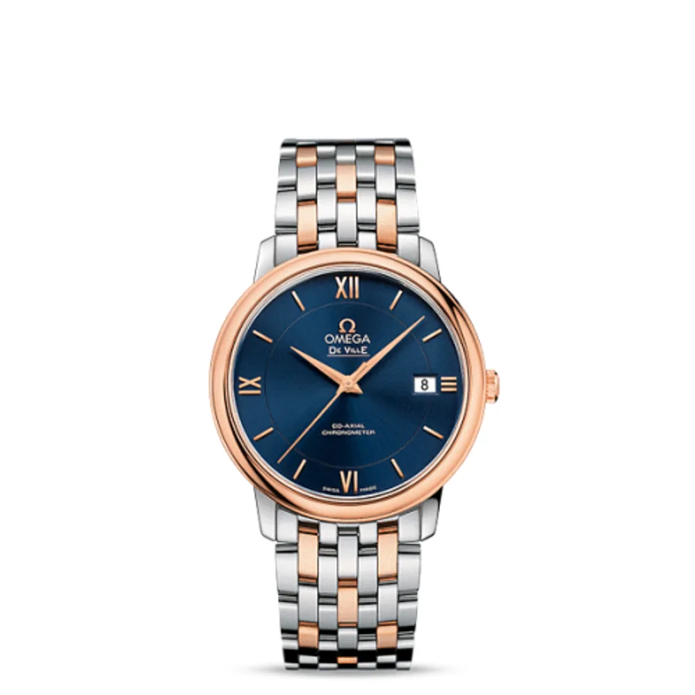 Omega De Ville Prestige Co-Axial 36.8 Stainless Steel / Red Gold / Blue / Bracelet