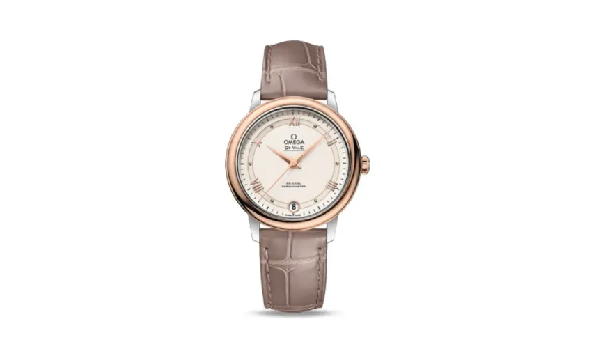 Omega De Ville Prestige Co-Axial 32.7 Stainless Steel / Red Gold / White