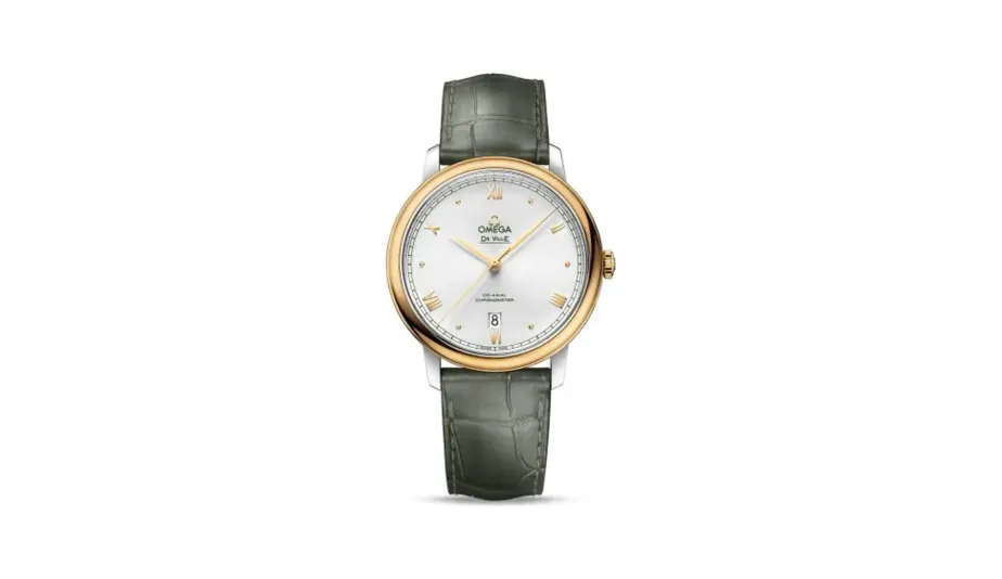 Omega De Ville Prestige Co-Axial 39.5 Stainless Steel / Yellow Gold / Silver Sunburst