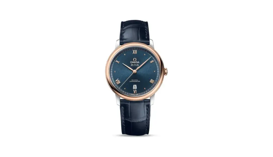 Omega De Ville Prestige Co-Axial 39.5 Stainless Steel / Red Gold / Blue Sunburst