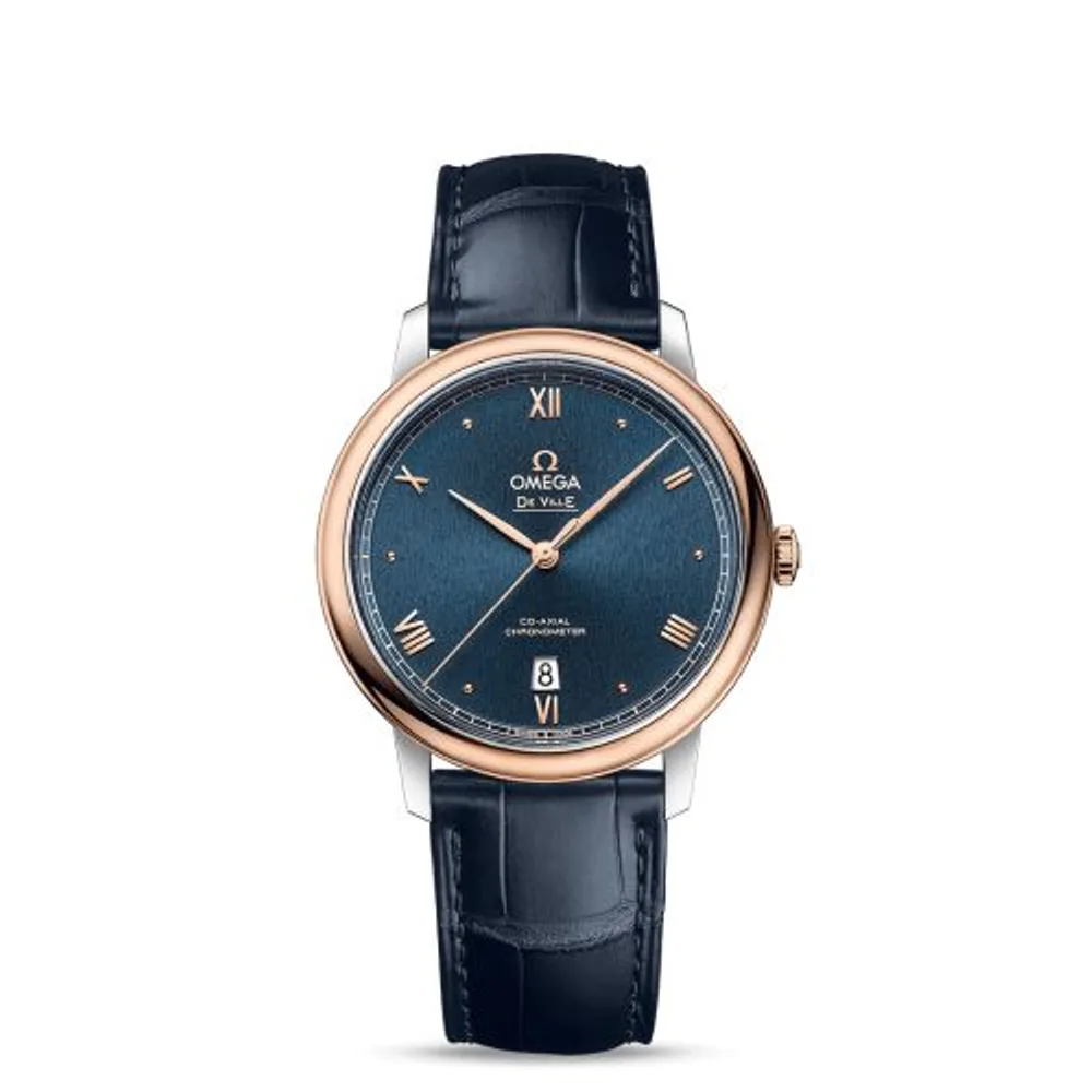 Omega De Ville Prestige Co-Axial 39.5 Stainless Steel / Red Gold / Blue Sunburst