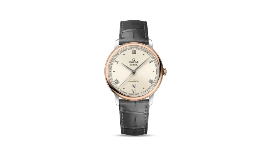 Omega De Ville Prestige Co-Axial 39.5 Stainless Steel / Red Gold / Pink Linen