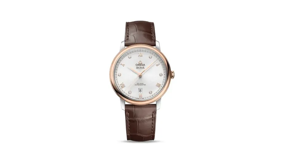 Omega De Ville Prestige Co-Axial 39.5 Stainless Steel / Red Gold / Silver Sunburst