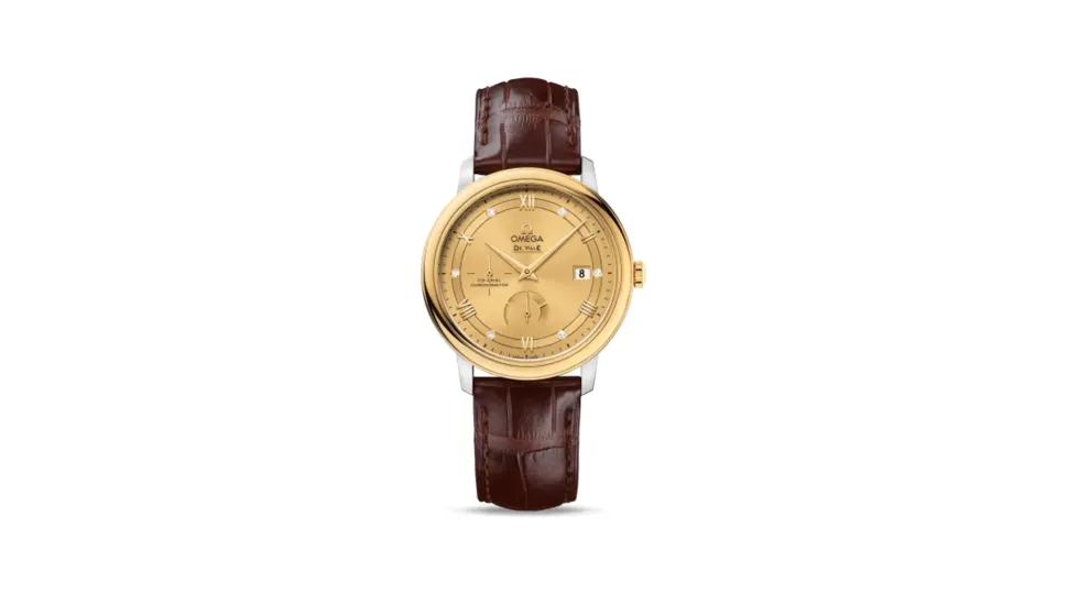 Omega De Ville Prestige Co-Axial 39.5 Power Reserve Stainless Steel / Yellow Gold / Vintage Champagne