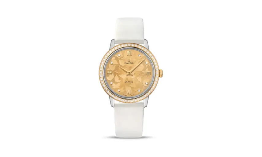 Omega De Ville Prestige Quartz 32.7 Butterfly Stainless Steel / Yellow Gold / Diamond