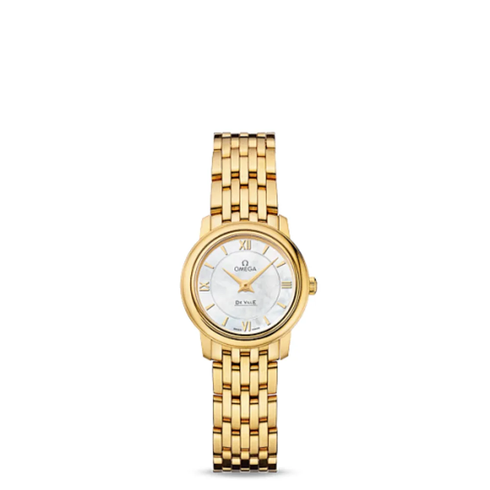 Omega De Ville Prestige Quartz 24.4 Yellow Gold / MOP / Bracelet