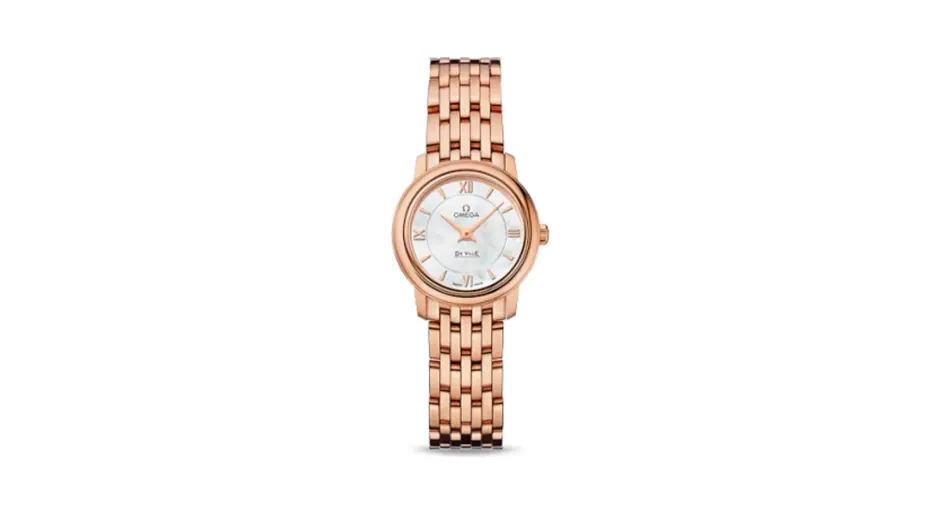 Omega De Ville Prestige Quartz 24.4 Red Gold / MOP / Bracelet