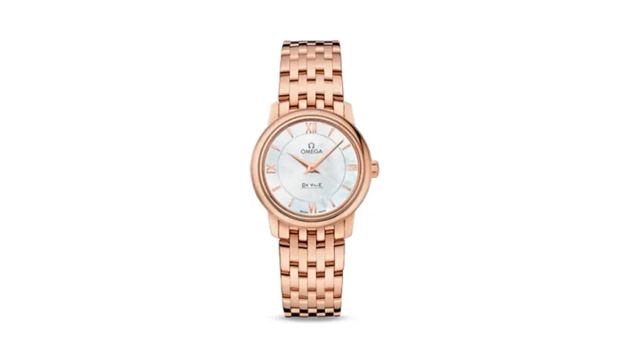 Omega De Ville Prestige Quartz 27.4 Red Gold / MOP / Bracelet