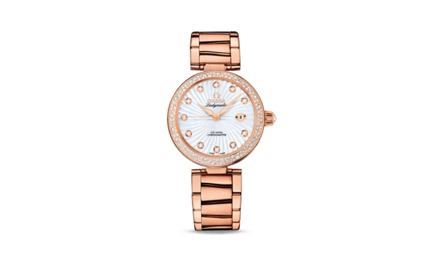 Omega LadyMatic Co-Axial 34 Red Gold / Diamond / MOP/ Bracelet