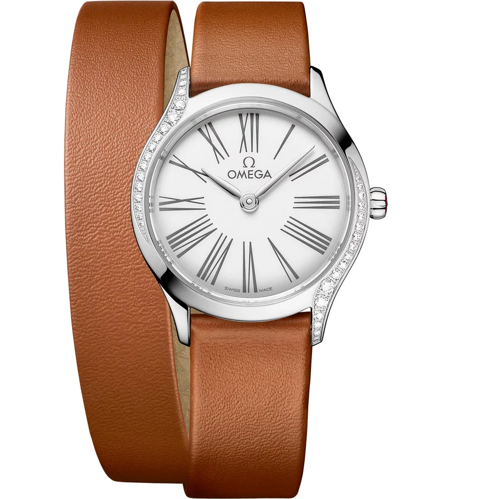 Omega De Ville Mini Trésor 26 mm, steel on leather