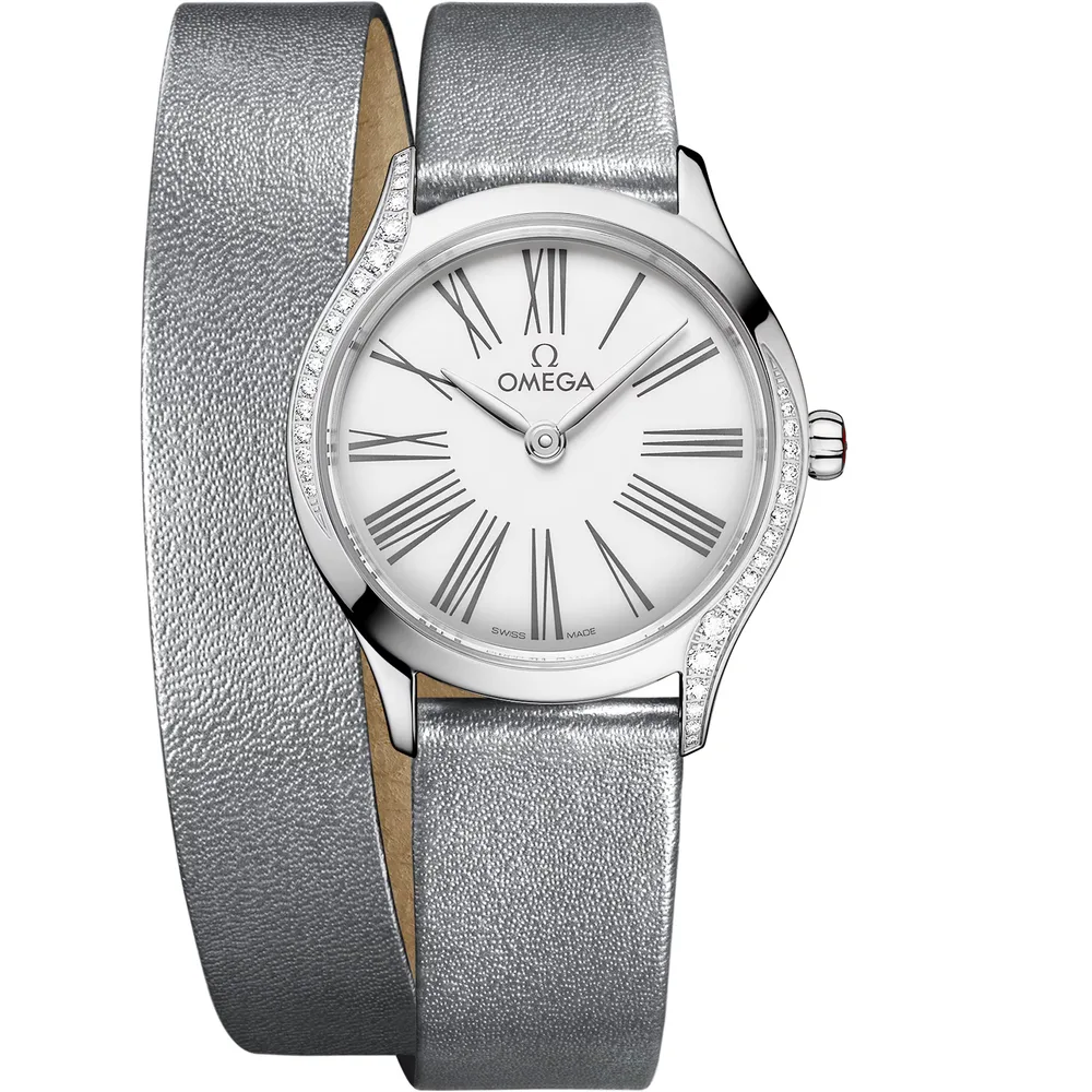 Omega De Ville Mini Trésor 26 mm, steel on leather strap
