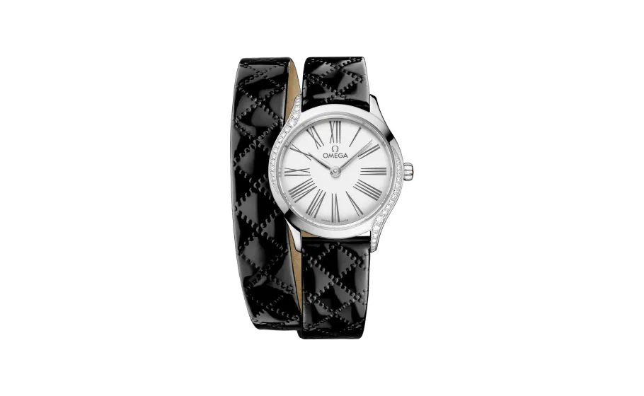 Omega De Ville Mini Trésor 26 mm, steel on leather strap
