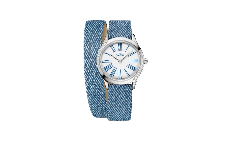 Omega De Ville Mini Trésor 26 mm, steel on leather strap
