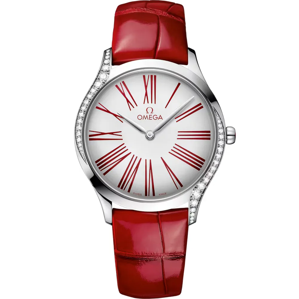 Omega De Ville Trésor 36 mm, steel on leather strap