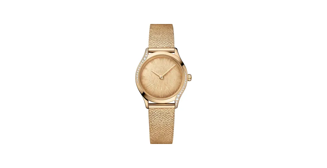 Omega De Ville Mini Trésor 26 mm, Moonshine™ gold on Moonshine™ gold