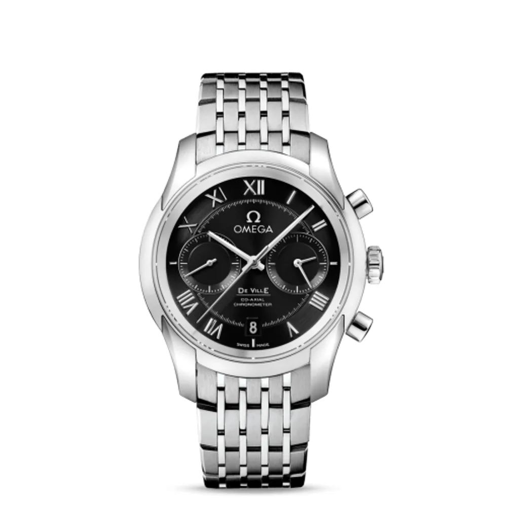Omega De Ville Co-Axial 42 Chronograph Stainless Steel / Black / Bracelet